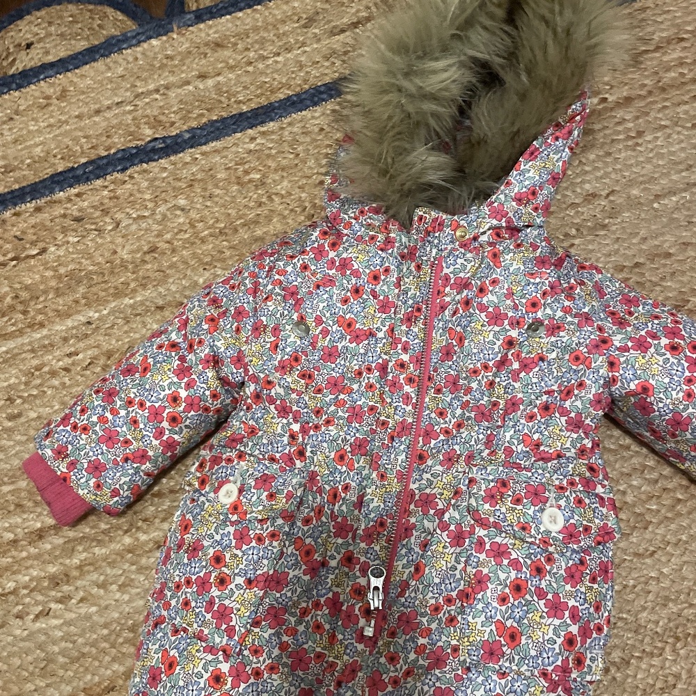 Baby gap fur lined parka with removable inner coat